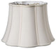 14" Cream Melon Scallop Paperback Shantung Lampshade