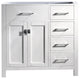 Virtu USA Caroline Parkway 36" Cabinet Only, Right Offset, White