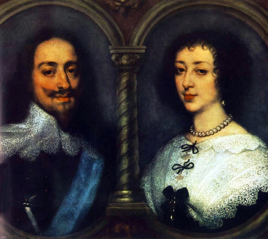 Sir Antony Van Dyck Charles I of England and Henrietta of France Wall Decal