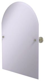 Frameless Arched Top Tilt Mirror with Beveled Edge, Polished Nickel