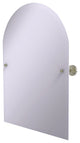 Frameless Arched Top Tilt Mirror with Beveled Edge, Polished Nickel