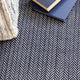 Dash & Albert Herringbone Indigo Handwoven Cotton Rug, Blue, 6' x 9'