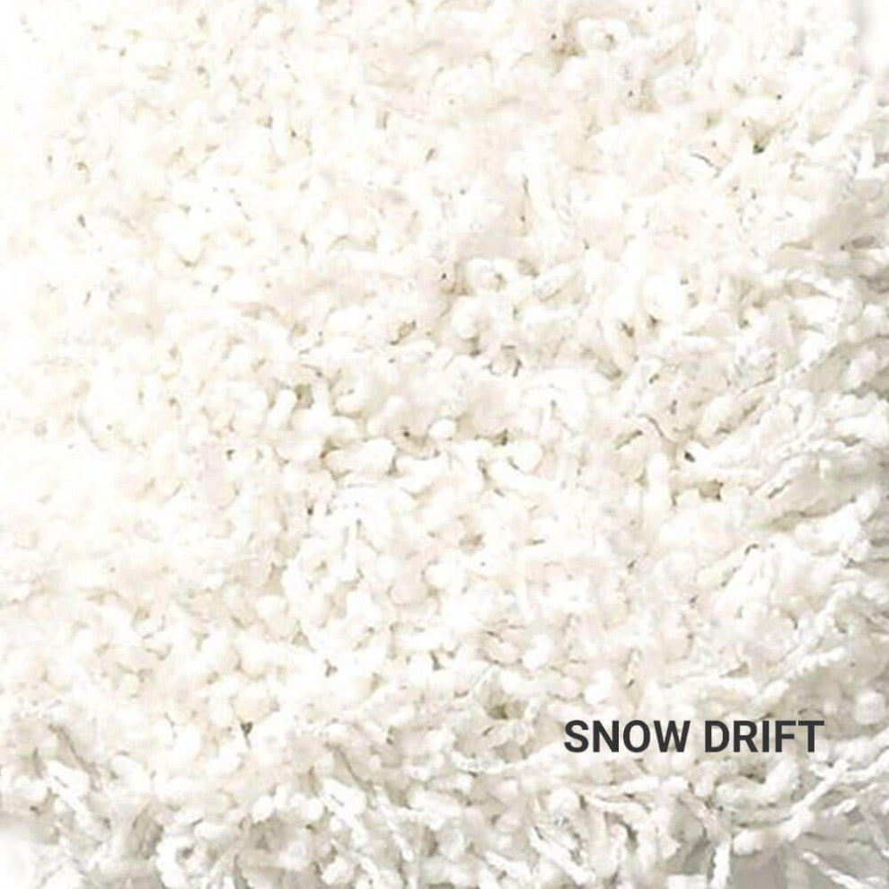 Serenade Indoor Shag Area Rug Carpet Collection, Snow Drift, 6x9