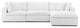Commix Down Filled Overstuffed 4 Piece Sectional Sofa Set