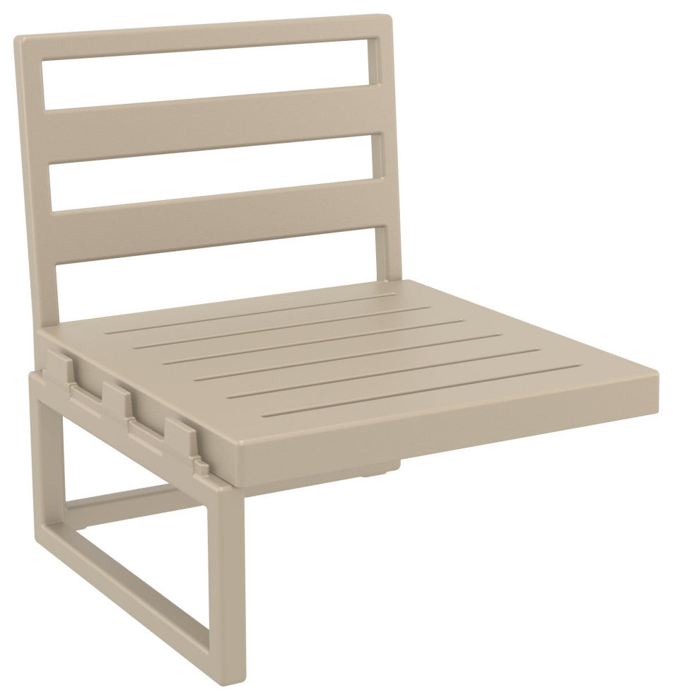 Mykonos Extension Taupe With Acrylic Fabric Natural Cushion