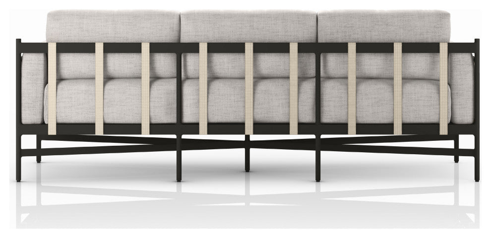Hearst Outdoor Sofa-99"-Stone Grey