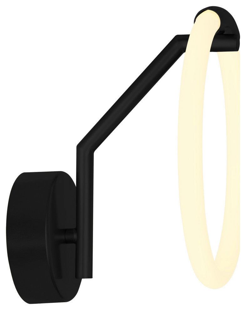 Hoops 1 Light LED Wall Sconce With Black Finish