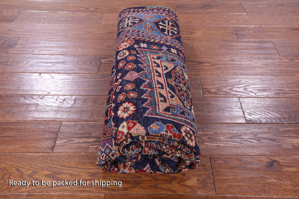 4' 10" X 6' 11" Handmade Tribal Fine Serapi Wool Rug - Q12656