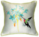 Blue Hummingbird Small Indoor/Outdoor Pillow 12x12 - Set of Two