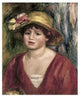 "Young Girl In a Red Dress" Paper Print by Pierre-Auguste Renoir, 26"x32"