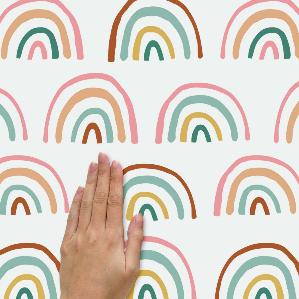 Retro Rainbow Peel And Stick Wall Decals