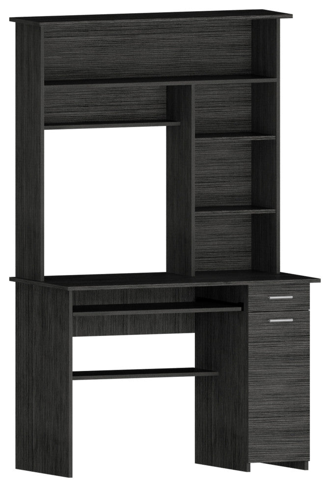 Xalo 180 Compu Hutch Desk, Smoky Oak