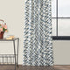 Ellis Printed Cotton Twill Curtain Single Panel, Ellis Blue, 50"x96"