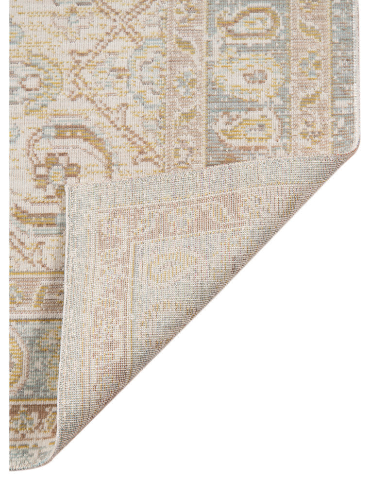 Century Leeds Runner, Blue, 2'6" x 8', Medallion