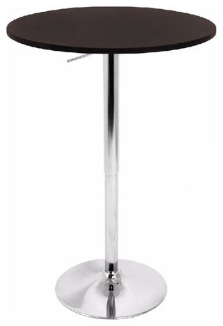 Lumisource Adjustable Bar Table, Black, Brown