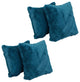 17" Jacquard Throw Pillows With Inserts, Set of 4, Naples Caspia