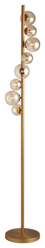 8LT Halogen Floor Lamp VB With Champagne Glass