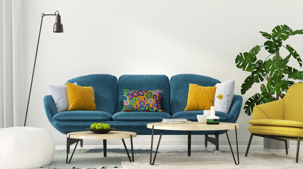 Modern Leaf Pile Accent Pillow