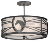 16.5W Horseshoe Semi-Flushmount