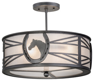 16.5W Horseshoe Semi-Flushmount