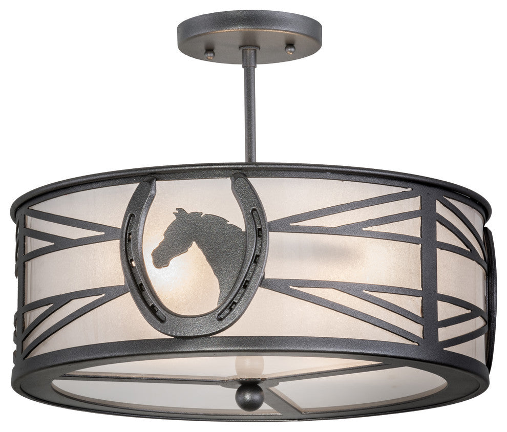 16.5W Horseshoe Semi-Flushmount