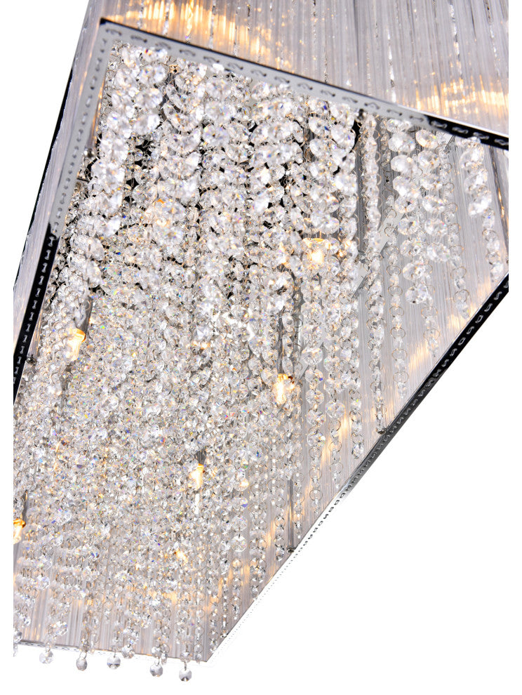 Spring Morning 10 Light Drum Shade Chandelier With Chrome Finish