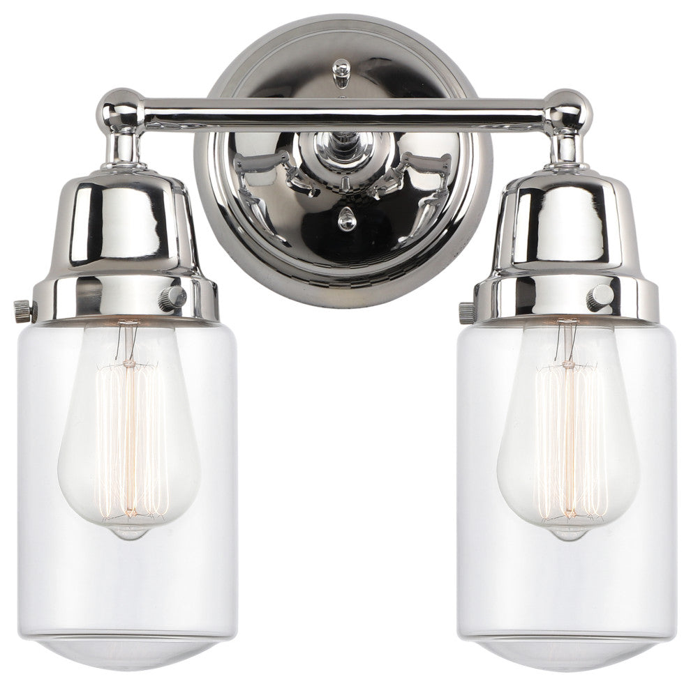 Innovations 623-2W-PC-G312 2-Light Bath Vanity Light, Polished Chrome