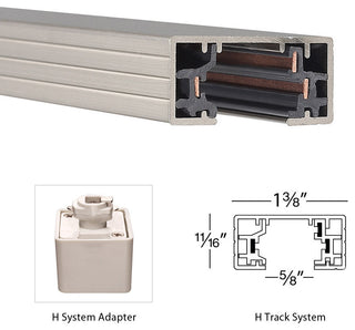 WAC Lighting H-Track End Cap, White