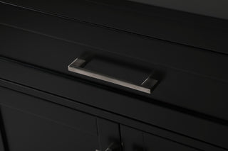 30" Wide Bathroom Storage Freestanding Cabinet, Black