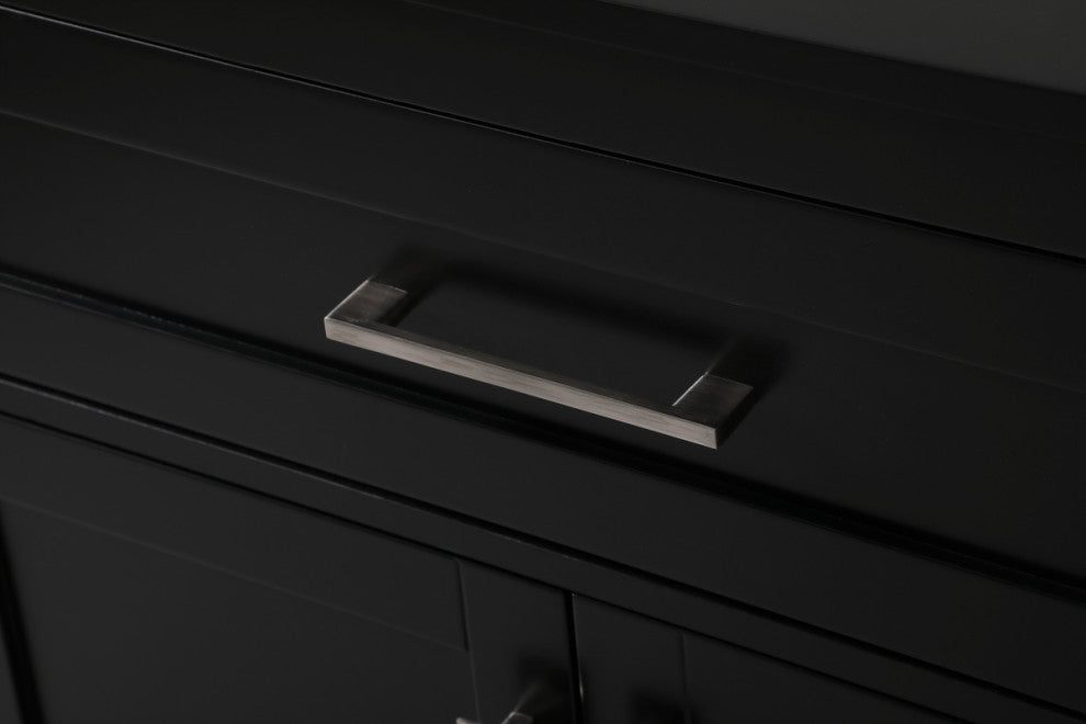 30" Wide Bathroom Storage Freestanding Cabinet, Black