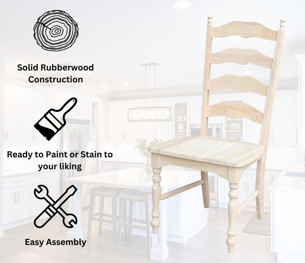 Maine Ladderback Chairs, Set of 2
