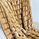 Plutus Beige Tissavel Mink Faux Fur Handmade Luxury Throw