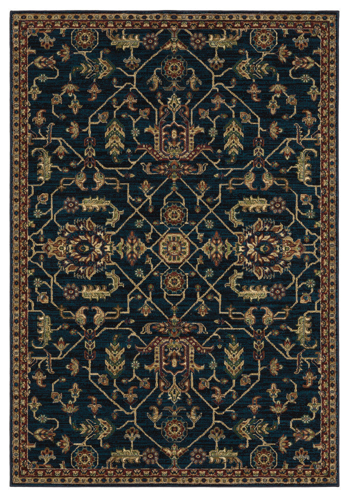 Oriental Weavers Ankara Indoor Rug Blue/ Red 5'3" X 7'6"