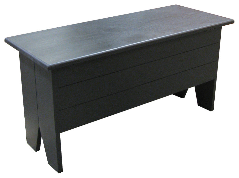 Wooden Storage Bench, Black