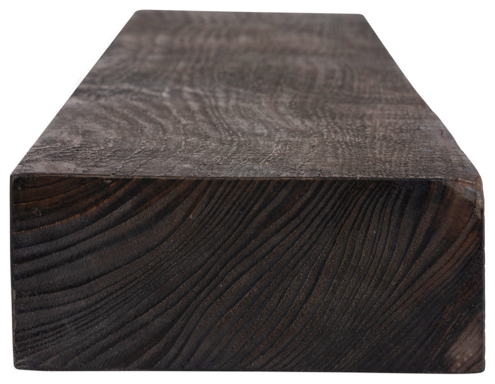 Solid Timber Floating Mantel Shelf, Dark Chocolate, 36"