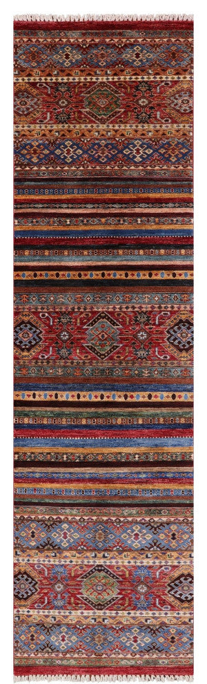Runner Khorjin Super Kazak Handmade Rug 2' 9" X 9' 10" Q10467
