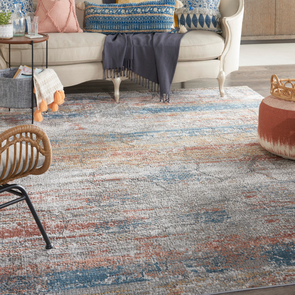 Nourison Rustic Textures Rus11 Vintage and Distressed Rug, Multicolor, 9'3"x12'9"