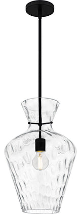 Hollis One Light Pendant in Matte Black