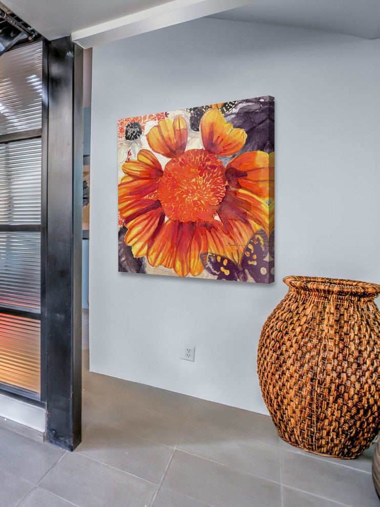 "Blanket Flower" Painting Print on Wrapped Canvas