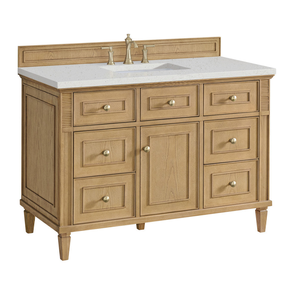 Lorelai 48" Single Vanity, Light Natural Oak, 3 CM Lime Delight Top