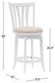 Hillsdale Savana Flared Slat Back Wood Counter Height Swivel Stool
