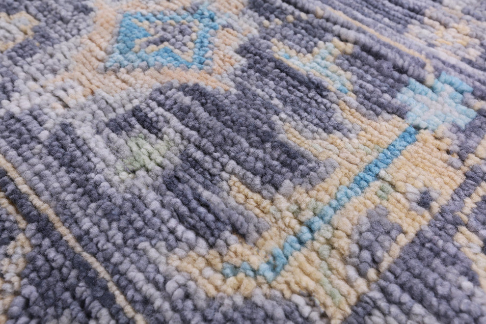 7' Square Turkish Oushak Handmade Wool Rug - Q13468