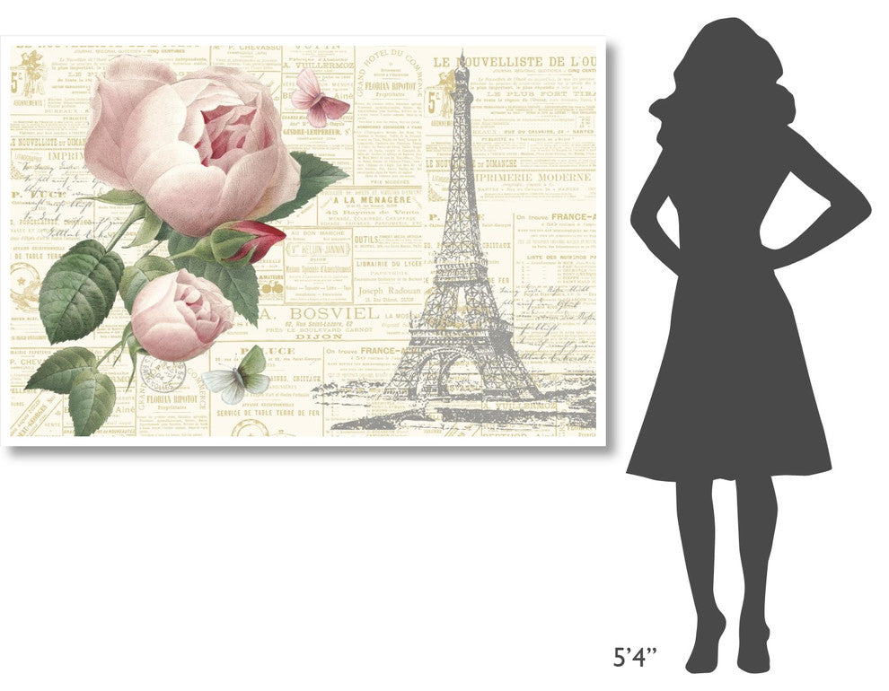 "Roses in Paris II" Digital Paper Print by Katie Pertiet, 62"x42"