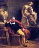 Eugene Delacroix Michelangelo in His Studio, Gallery Wrapped Canvas, 20"x25"