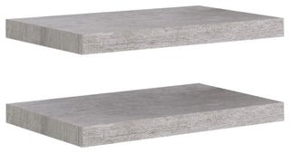 vidaXL Wall Shelves Floating Display Shelves for DVDs 2 Pcs Concrete Gray