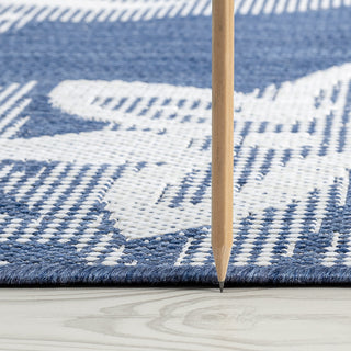 Edda Transitional Floral Indoor Rug, Blue/Cream, 8'10"x12'2"