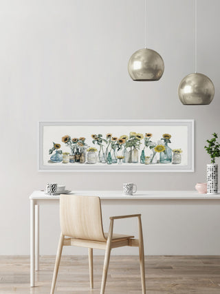 "Sunflower Centerpiece IV" Framed Painting Print