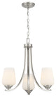 Minka-Lavery 4923-84, 3-Light Chandelier, Shyloh, Brushed Nickel