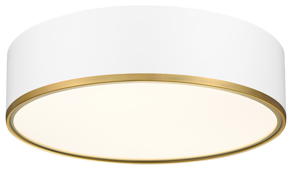 Zlite 2303F4-MW-RB 4-Light Flush Mount, Matte White