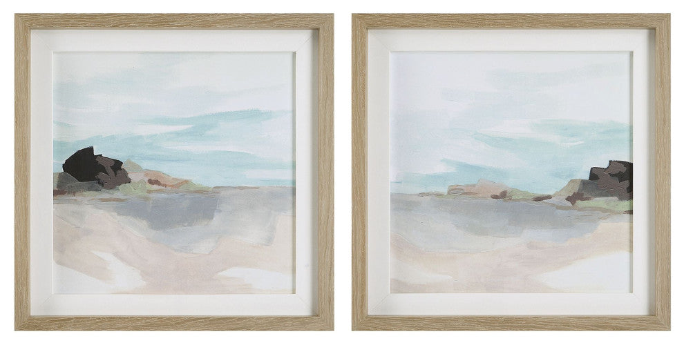 Uttermost Glacial Coast Framed Prints, Set of 2